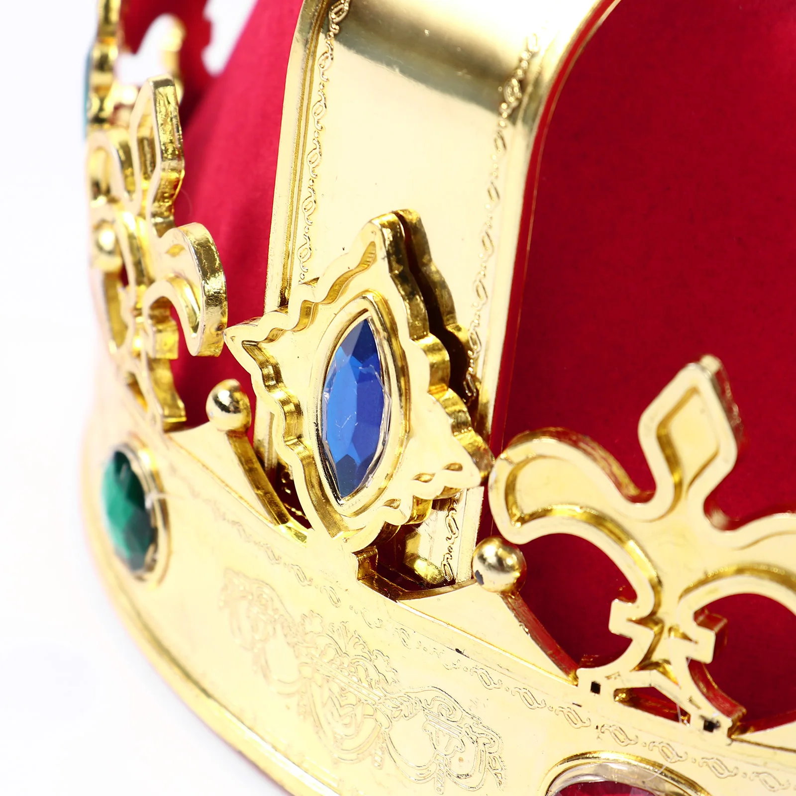 2Pcs Rey de la Corona de Sombrero Cetro de Cosplay Props Niños de Disfraces Accesorios de los Disfraces Rey el Príncipe de la Corona de la Decoración de la Fiesta de Suministros 1