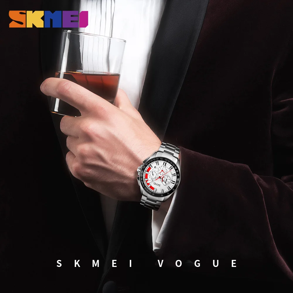 Relojes de SKMEI Reloj de los Hombres de Moda de los Deportes de Cuarzo Reloj para Hombre Relojes de la Marca Superior de Negocios de Lujo Impermeable Reloj Relogio Masculino 1