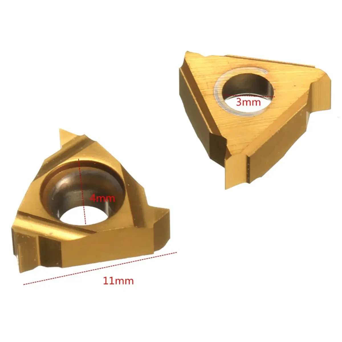 10Pcs Oro Rosca Externa de Plaquitas de metal duro de Oro Cuchillas de corte Para Máquina CNC Torneado Exterior de la Herramienta 1