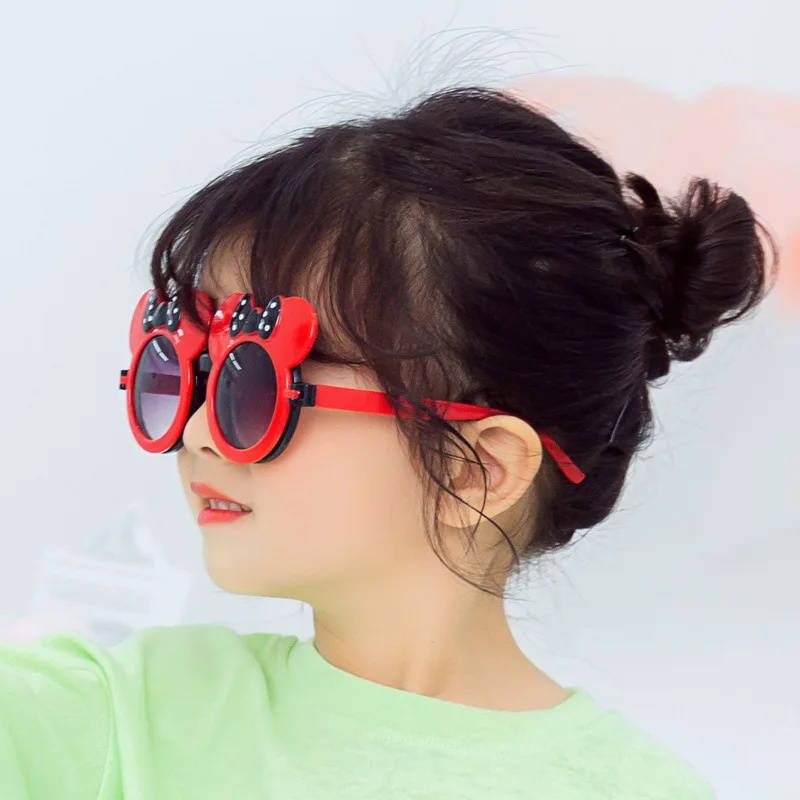 De dibujos animados de los niños de la red de Mini Mickey flip gafas de soporte de suelo lleno de moda de niña de las gafas de sol lm076p 1