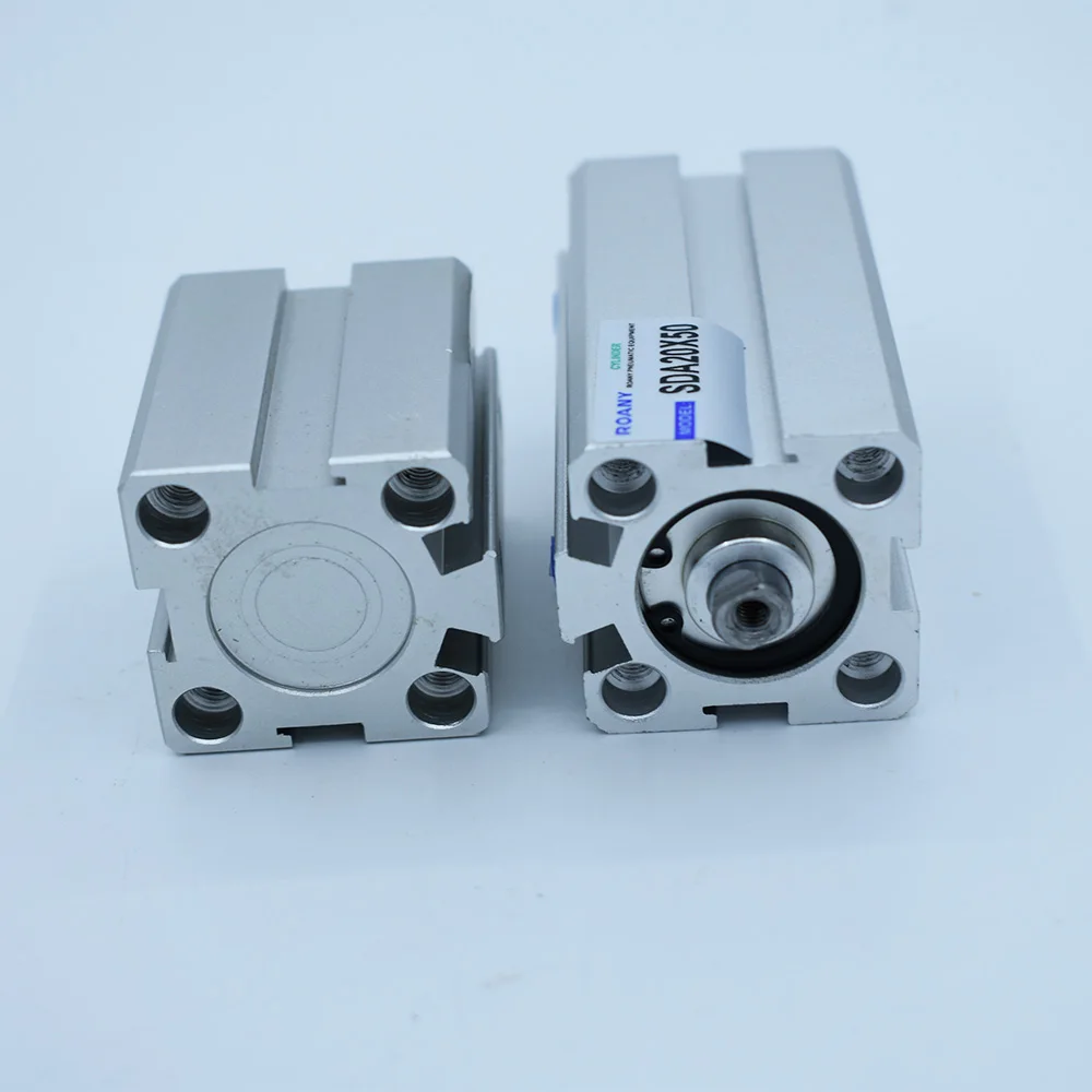 La Aleación de aluminio de la SDA Tipo de 20mm de Diámetro 5-100 mm Trazo de una Sola Varilla de Doble Acción Neumática Cilindro de Aire 1