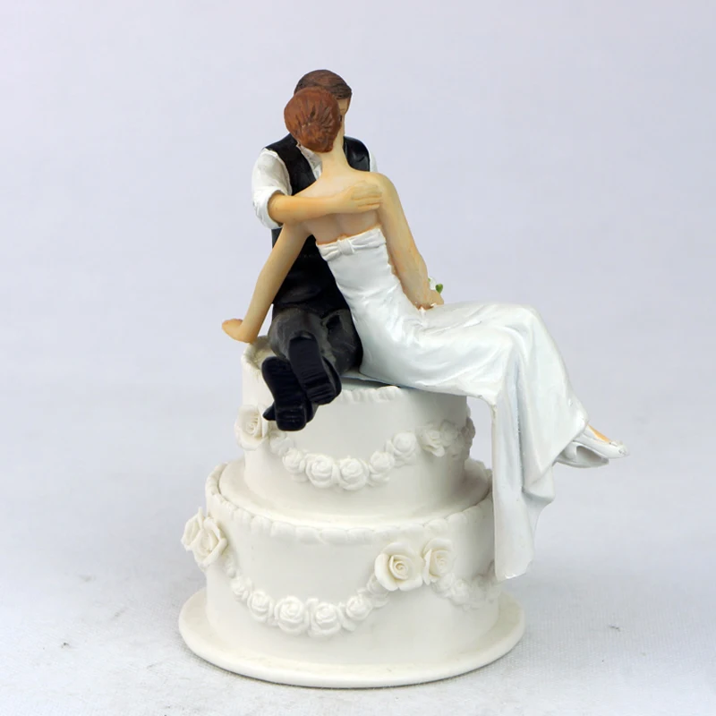 Romántico Dulce Abrazo de la Pareja de la Torta de Boda Figurillas de la Torta de la Boda Decoraciones Divertidas Figuritas de Pastel OH014 1