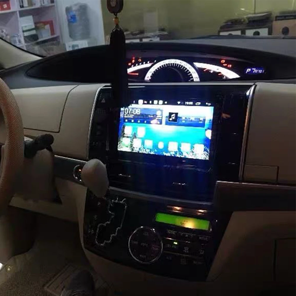Para Toyota Previa 2006-2019 Coche Android Reproductor Multimedia Radio del Coche de la Navegación GPS de Pantalla Grande Espejo Enlace WIFI Bluetooth 1