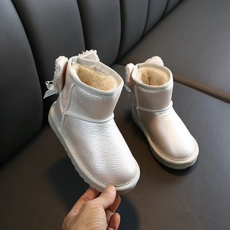 Botas De Nieve Niños 2020 Coreano De Invierno Las Niñas Se Sentía Cálida De La Princesa De La Pu Impermeable Botas De Felpa Bebé De Arranque, Zapatos De Niñas De Calzado 1