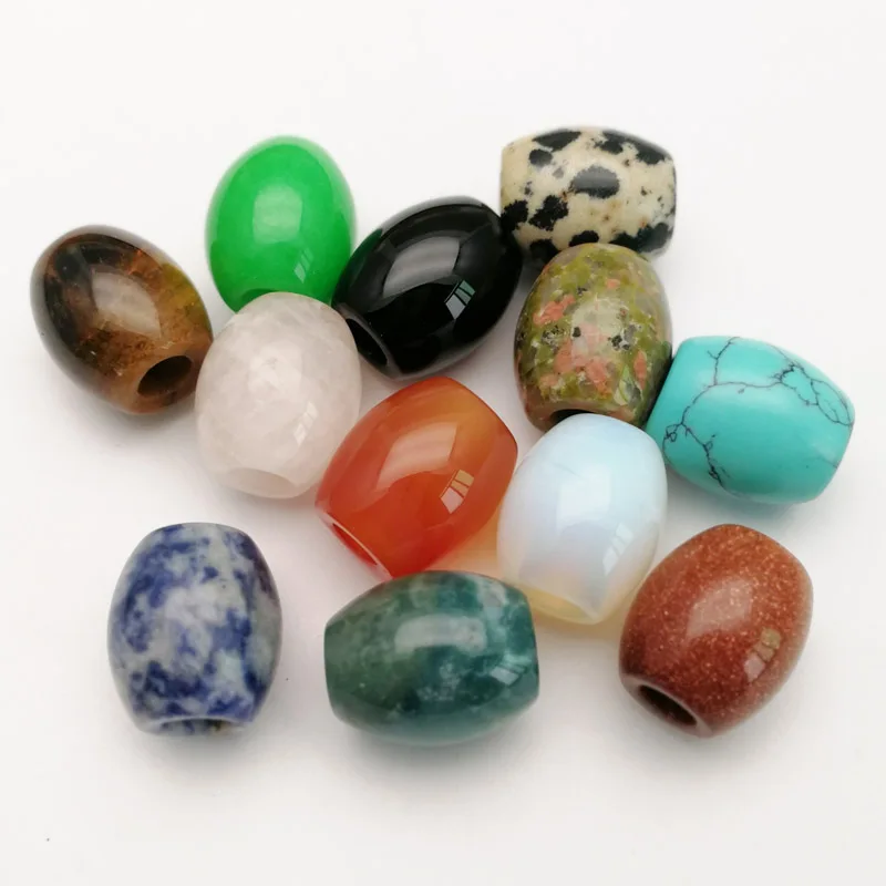 La moda natural mixta de piedra agujero grande perlas de encanto 16x18MM para la fabricación de Joyas de 12pc DIY pulsera del collar de los accesorios envío Gratis 1