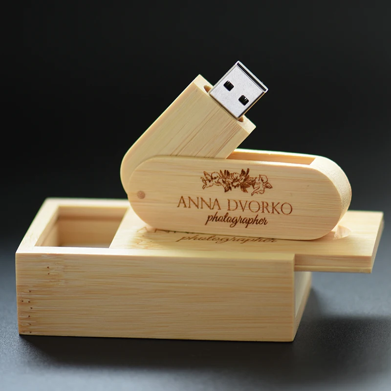 JASTER de madera+Caja (1 pc gratis LOGOTIPO) de la Unidad Flash USB de 8 gb 16 GB 32 GB 64 GB 4 GB USB 2.0 Pen Drive de Memoria, pendrive regalos de Navidad 1