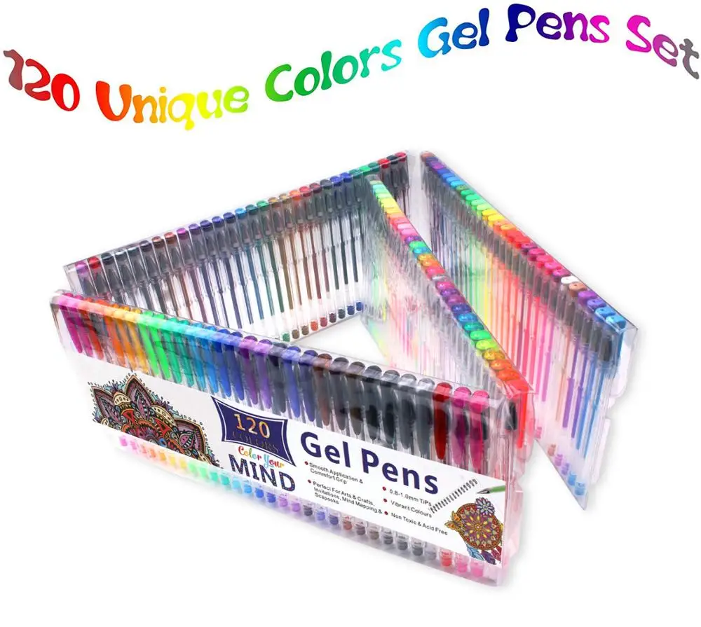 24/48/100/120 Colores Glitter Plumas de Gel (Sin Duplicados) Mayor Brillo juego de recambio Para el Brillo, Metálico, y con Color Neón 1