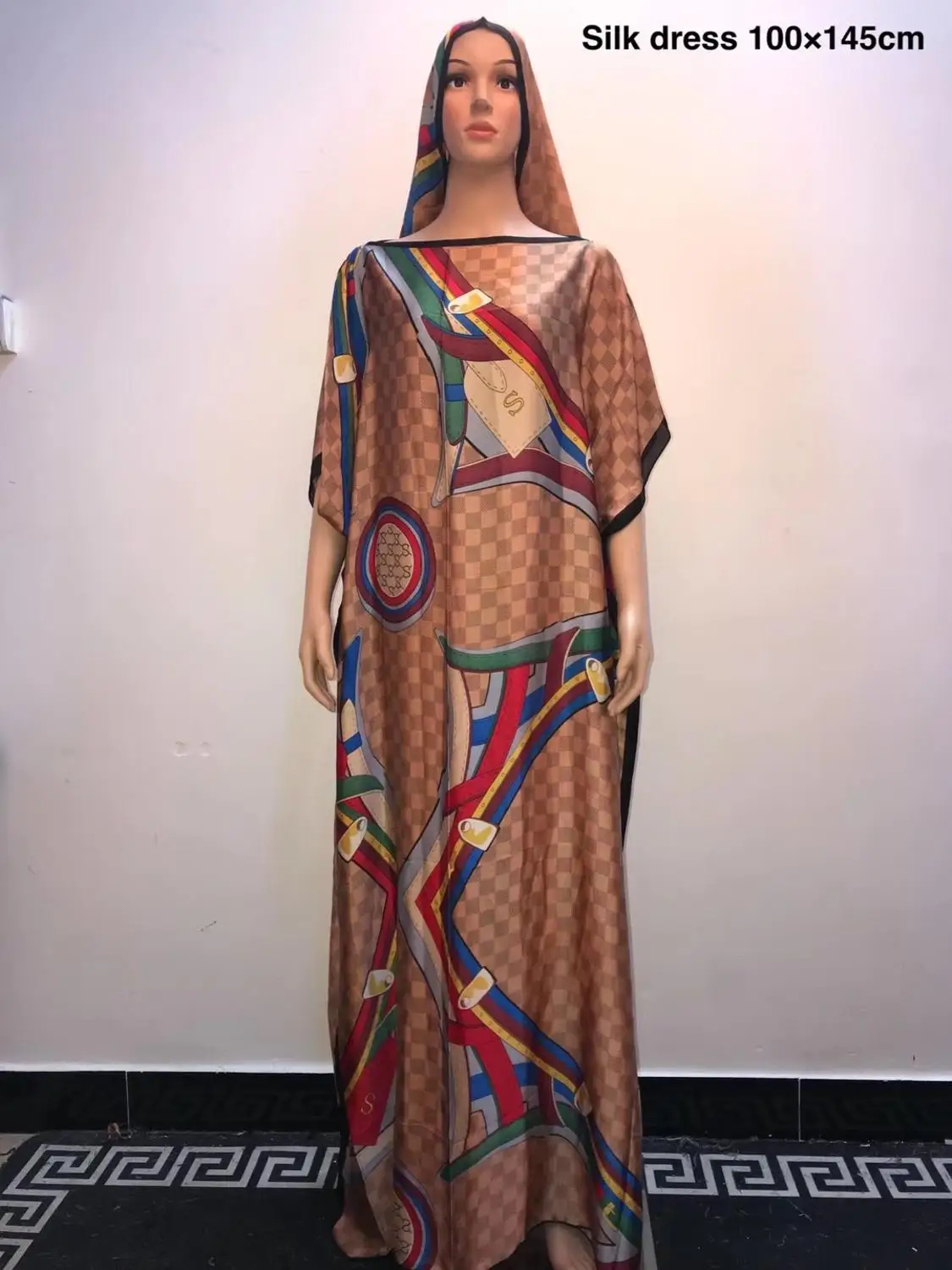 Increíble impreso Kaftan los Vestidos de Seda Populares de Malasia Estilo de las mujeres Musulmanas vestido de seda africanos vestidos para las mujeres 1