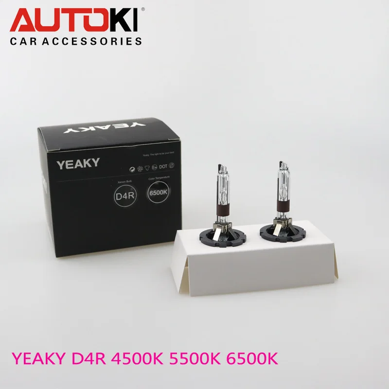 Autoki Yeaky Serie de 35W Super Brillo HID Xenon Bombilla D4R/D4S lámpara HID para el reemplazo del bulbo de halógeno 4500K 5500K 6500K 1