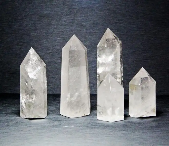 5 naturales de cristal de cristal joyas punto de reiki curación chakra de la piedra de cristal de cristal de la varilla de decoración 1