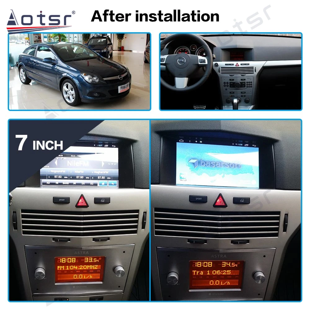 Android 10.0 4+64GB Coche Reproductor de Radio GPS de Navegación Estéreo del Coche Multimedia unidad central DSP Carplay Para Opel Astra H 2006 - 2012 1