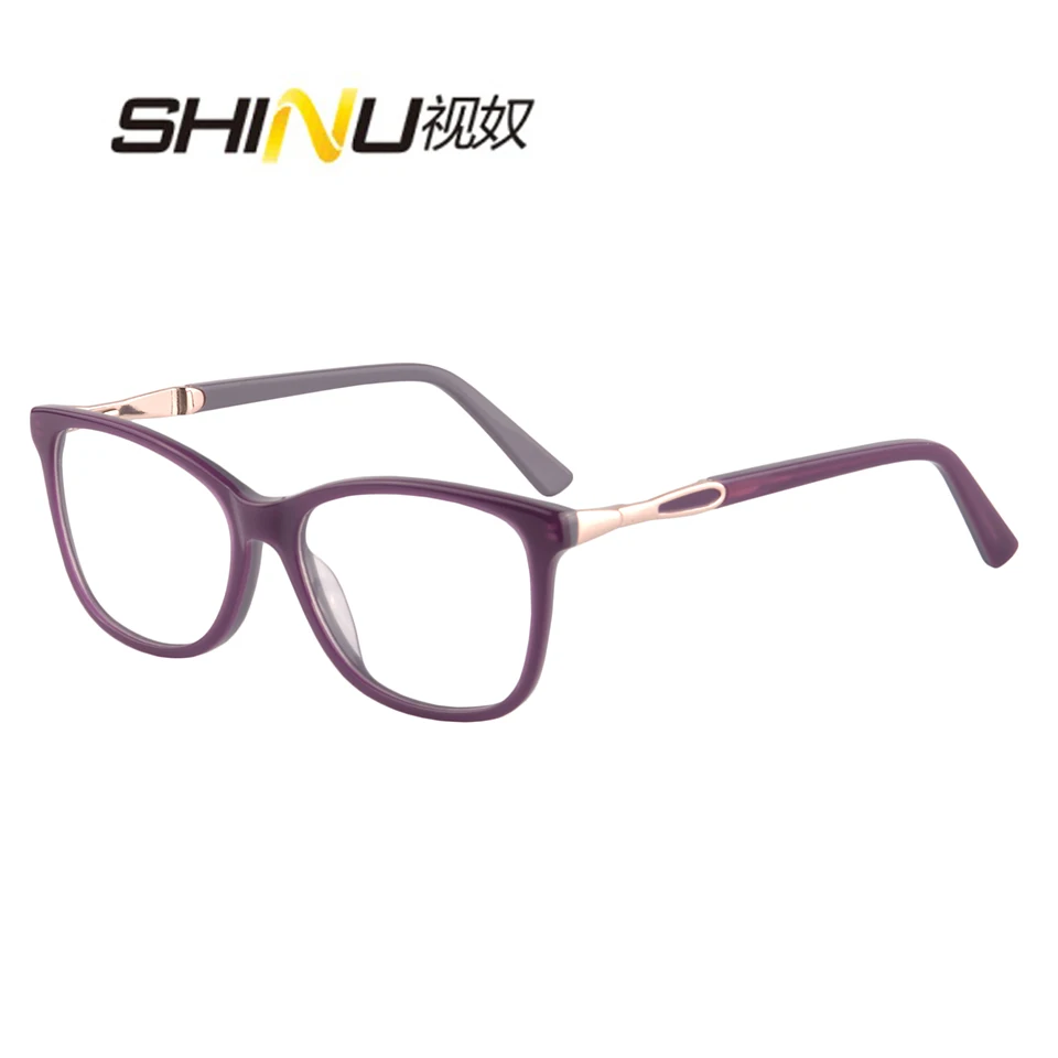 SHINU acetato de mujeres anteojos multifocal progresiva de la Lectura de Gafas Fotocromáticas anti azul anti rayos UV gafas para dama 1