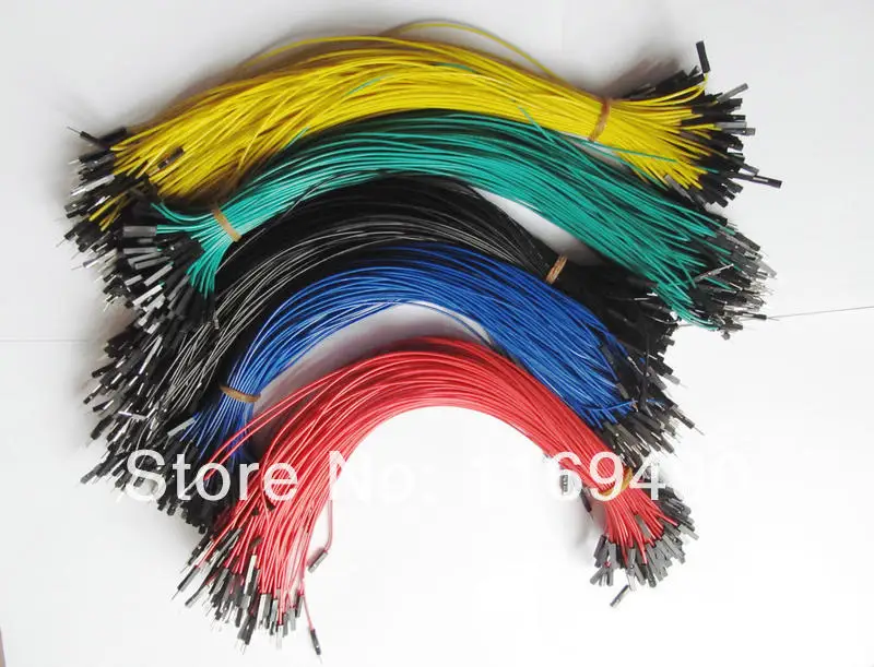 100pcs / lot (5 colores x 20pcs ) 2,54 mm 30 cm de macho a hembra 1p-1p Dupont de Alambre Cable de Puente Para Arduino 5 colores , envío Libre 1