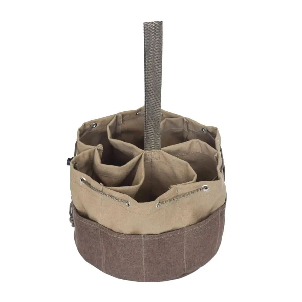 Lienzo herramienta de jardín organizador de bolsa con 10 bolsillos de la bolsa de piezas pequeñas durable de la bolsa de trabajo pesado herramienta de trabajo, bolsas de 1
