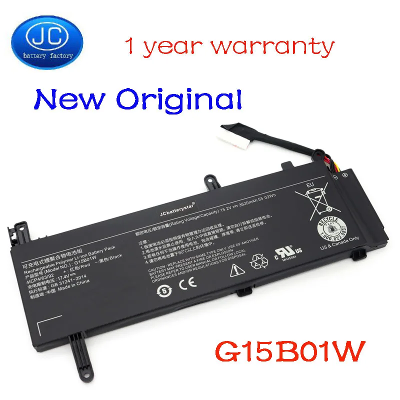 JC Nuevo Original G15B01W de Batería del ordenador Portátil para Xiaomi Juego Portátil de 15.6