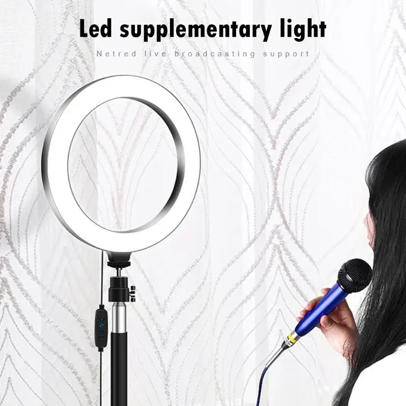 5 en 1 Anillo de Video de la Lámpara de Luz LED Regulable Selfie Luz USB de la Fotografía de la Luz, con Trípode de Alta calidad de la transmisión en Vivo de Utilería 1