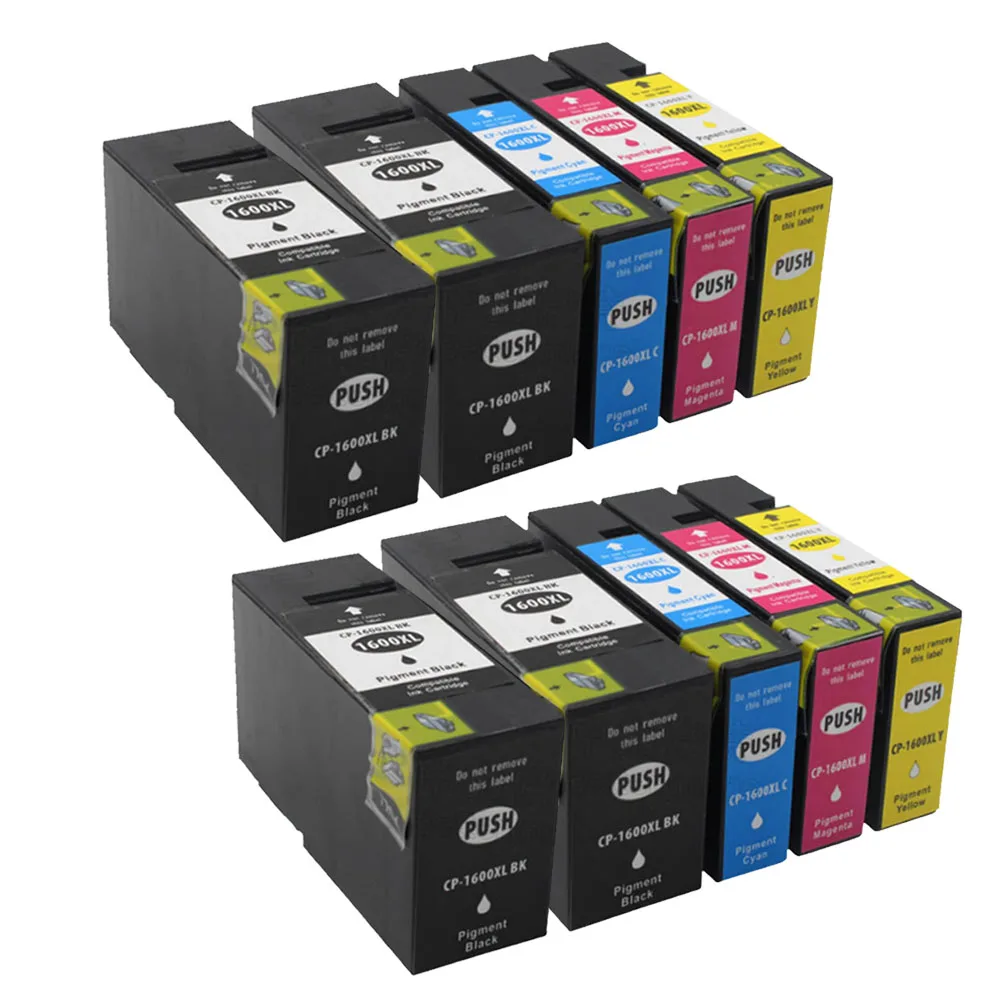 Compatible para Canon PGI1600XL PGI 1600XL Cartuchos de tinta Para MB2060 MB2360 MB2760 10Pack (4black,2cyan,2magenta,2yellow) 1