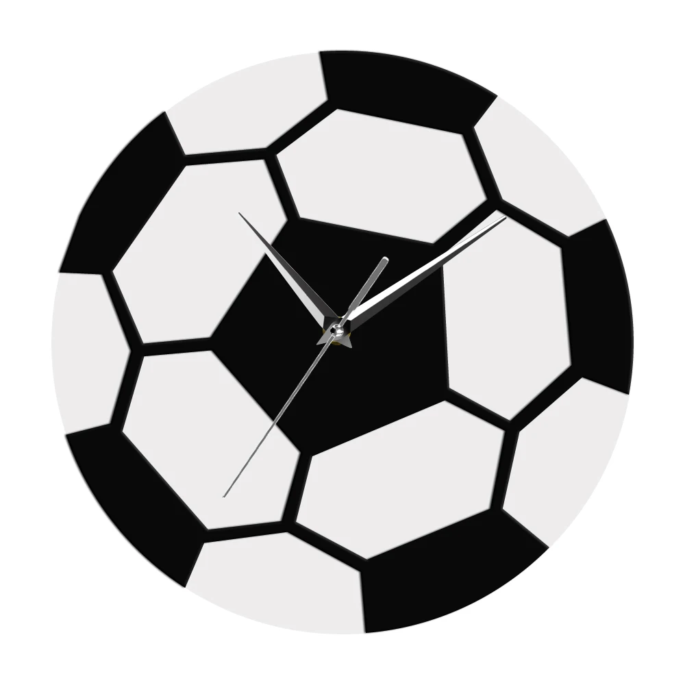 De Fútbol 3D Reloj de Pared Deporte Moderno Reloj de Fútbol de Acrílico de la Decoración de la Pared Decorativos de Pared Reloj de Regalo Para Jugar Amante del Fútbol 1