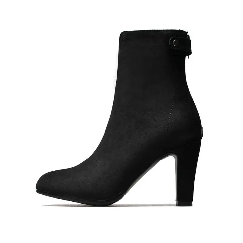 Sianie Tianie 2020 de la moda los zapatos de tacón alto mujer bombas de botines de tobillo botas para dama invierno las botas de las mujeres tamaño extra grande 46 47 1