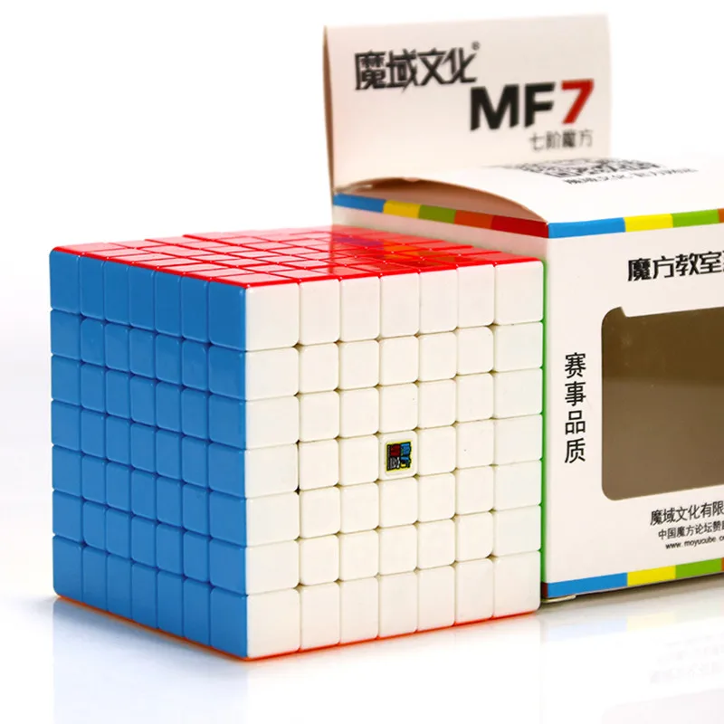 MofangJiaoshi MF7 7x7x7 Cubo de la Velocidad 7Layers Negro Stickerless Neo Rompecabezas de 7x7 Cubo Magico 7*7*7 la Educación de los Cubos de los Juguetes Para los Niños 1