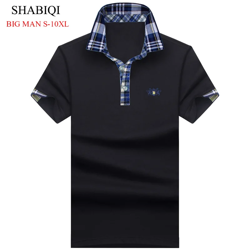 SHABIQI NUEVA 2019 Hombres de la Marca de la Camisa de Polo De los Hombres del Diseñador de camisetas tipo polo de los Hombres de Algodón de Manga Corta camiseta de Marcas de camisetas de Talla Plus S-10XL 1