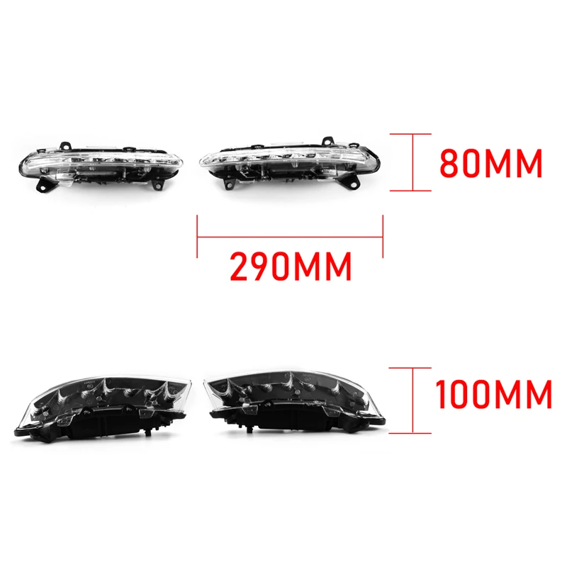 De la izquierda a la Derecha del LED DRL Luz de conducción Diurna faros de Niebla para el Benz W221 C250 C300 C350 CL550 CL600 S350 S400 S450 S550 GLK350 R350 1
