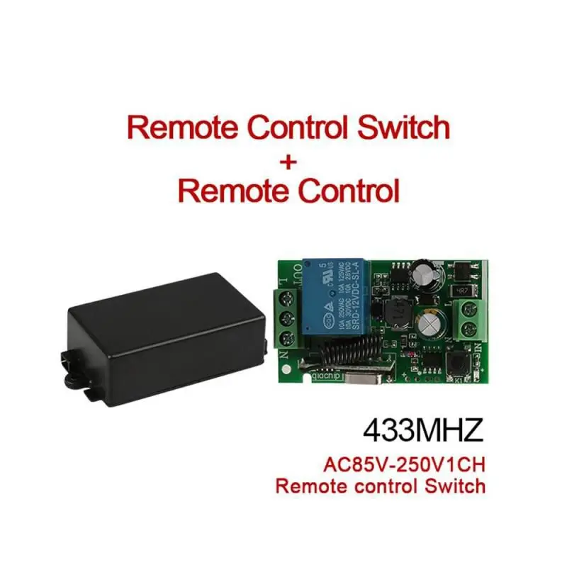 Universal 433 MHz de la CA 220V de 1 Canal Interruptor de Control Remoto Mini Wireless Relé Módulo Receptor de 433 MHz RF Transmisor de Garaje 1