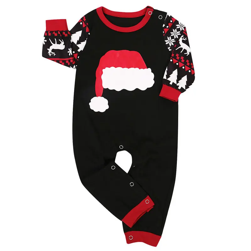 Sombrero de navidad Impreso 2020 de Invierno de la Familia en la Coincidencia de Pijamas Ropa 2pcs/Set Tops+Pantalones ropa de dormir de Padre, Madre, Niños Bebé Pjs 1