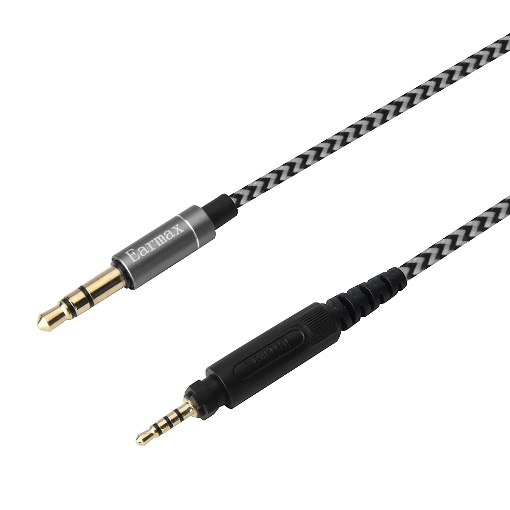 Actualizado Cables de Cables de Audio sustituto de Cables de Nylon para Shure SRH840 SRH940 SRH440 SRH750DJ SRH 840 940 440 750DJ Auriculares 1