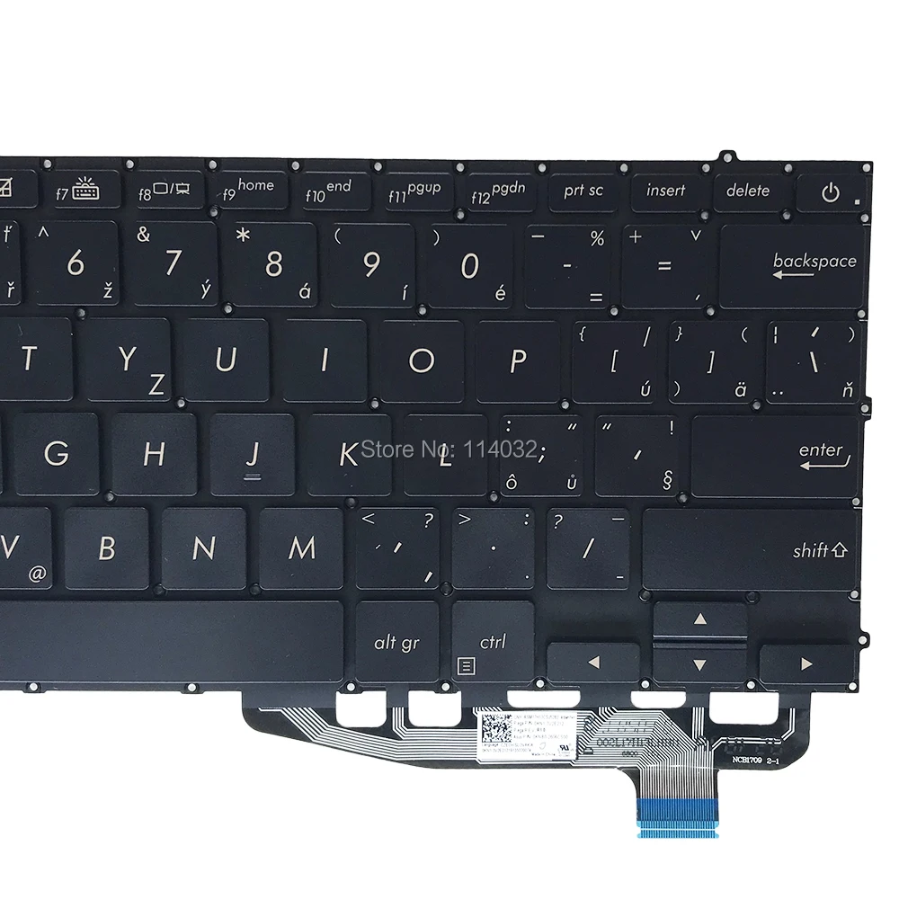 Luz de fondo del teclado UX391UA Sustitución de teclados para ASUS zenbook UX 391U UX391 FA checa CZ CS azul ASM17H1 0KNB0 2606CS00 venta 1