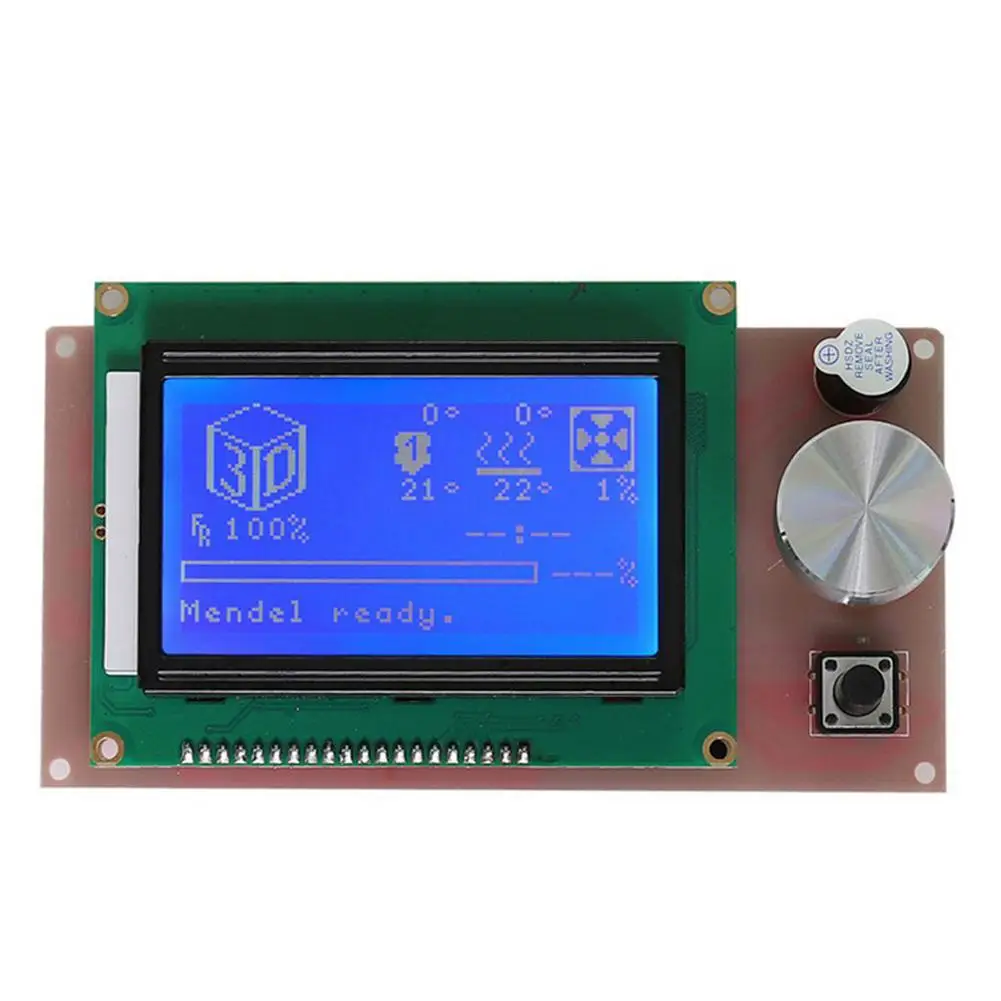 1.4 LCD12864 Panel de Control de Pantalla Azul de la Pantalla de la Impresora 3D de la Controladora de la Placa base para Anet A6 A8 Impresora 3D con Cable 1
