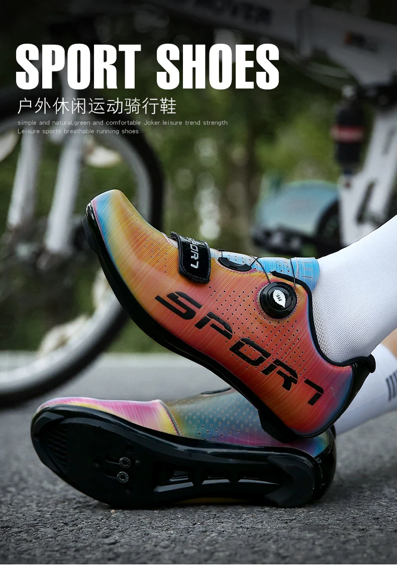 Los hombres y mujeres de bicicletas ciclismo zapatos antideslizante transpirable hombres MTB bicicleta de carreras de atletismo de zapatillas de carretera de auto-bloqueo de zapatos zapatos de bicicletas 1