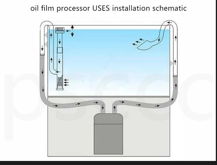 Fuera de vidrio de filtro de entrada y el tubo de salida para acuario pecera de Vidrio Lirio de Entrada Filtro de la tubería de Aceite de la Superficie de película Skimmer de Proteínas 1