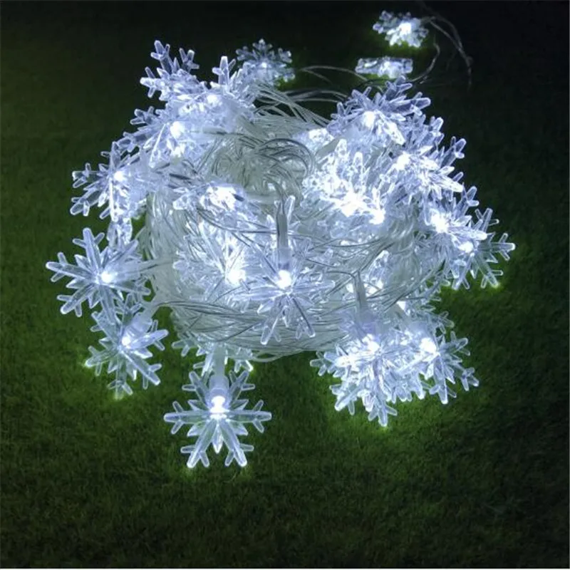 Remoto 10M 50LED Copo de nieve brillo cadena de luces de hadas de la luz al aire libre de uso de la Decoración para el Cumpleaños de Navidad de la Boda de la Sala de Fiesta 1
