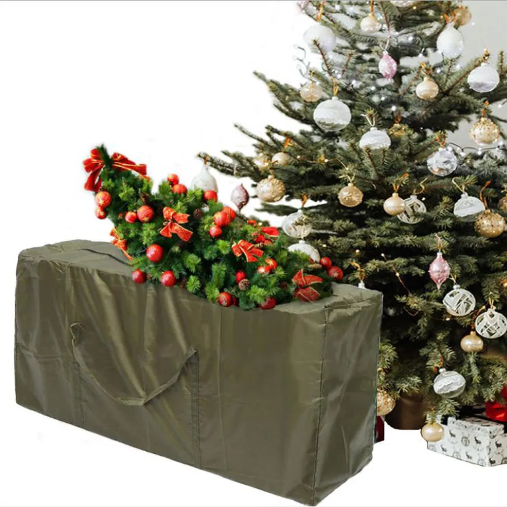 Portátil de Oxford Árbol de Navidad Bolsa de Almacenamiento de Árbol de navidad de la caja de Almacenamiento de Protección con Cremallera Árbol de Navidad Impermeable Paquete con Asas 1