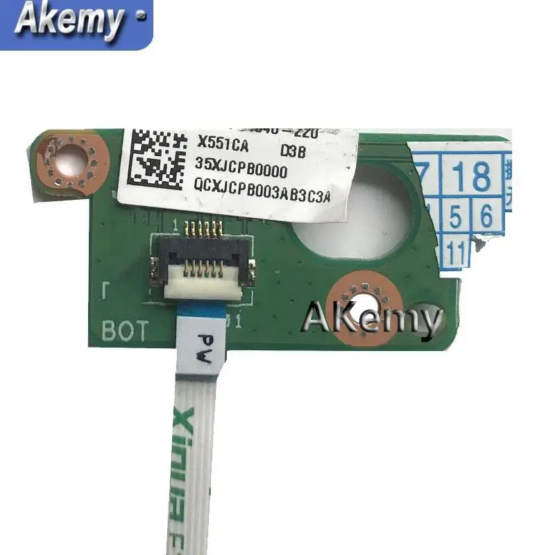 Amazoon Original Para Asus X551 X551CA Botón de encendido Interruptor de botón de la JUNTA Con Cable X551CA PWR de la JUNTA REV:2.2 Probado Buque Rápido 1
