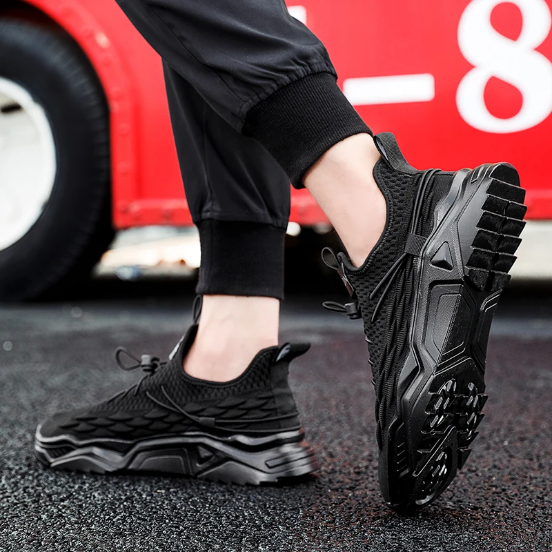 Nueva Malla de los Hombres Casual Zapatos de cordones de los Zapatos de los Hombres Ligero, Cómodo, Transpirable Caminar Zapatillas de Goma Suave Antideslizante en la parte Inferior 1
