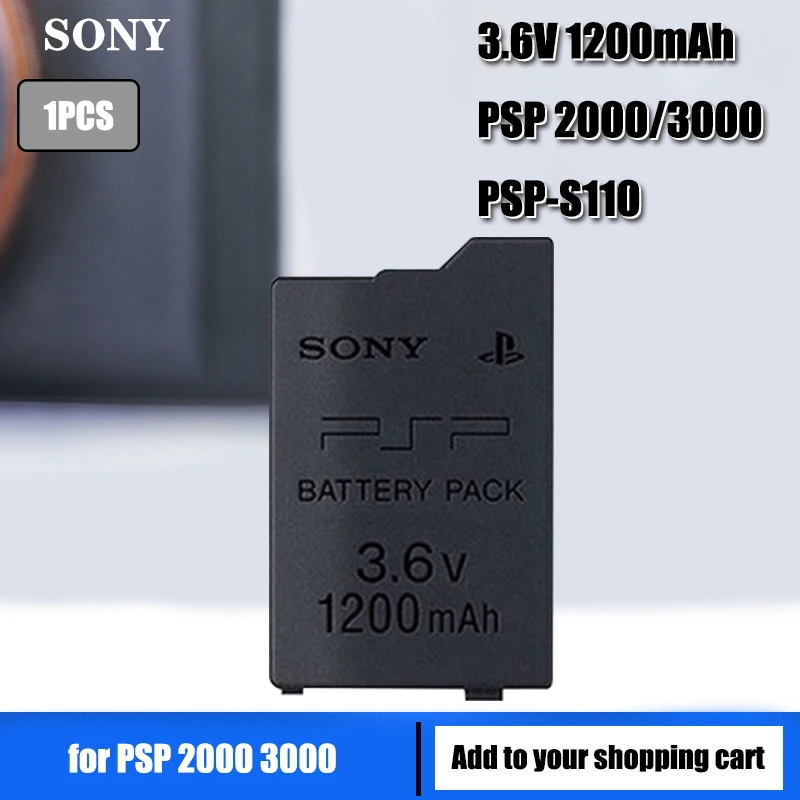 1PC 1200mAh Batería de Recambio para Sony PSP2000 PSP3000 PSP 2000 3000 PSP S110 Gamepad de PlayStation Portable Controlador 1