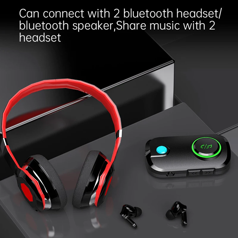 Bluetooth 5.0 de Audio del Transmisor Receptor Mini de 3,5 mm AUX USB de Música Estéreo Adaptador Inalámbrico para TV PC Auriculares 1