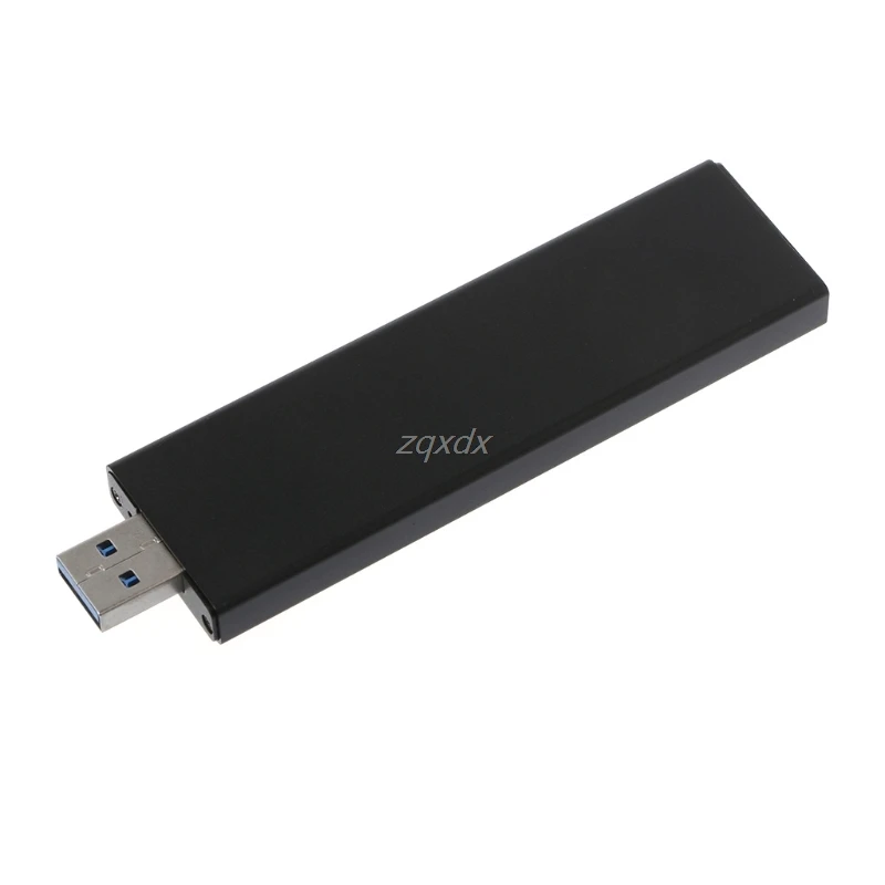 USB3.0 a SATA Basados en M. 2 2280 SATA SSD Portátil de la Carcasa de la Caja de Almacenamiento de Negro 1