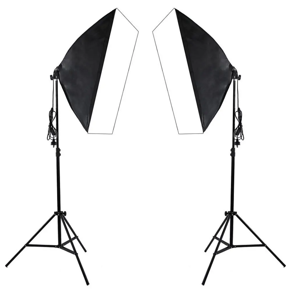 Astudio photo Studio Kit de Iluminación de 4x135W foto bombillas+Telones de fondo de caja de luz paraguas Studio Kit+5 en 1 Reflector Panel 1