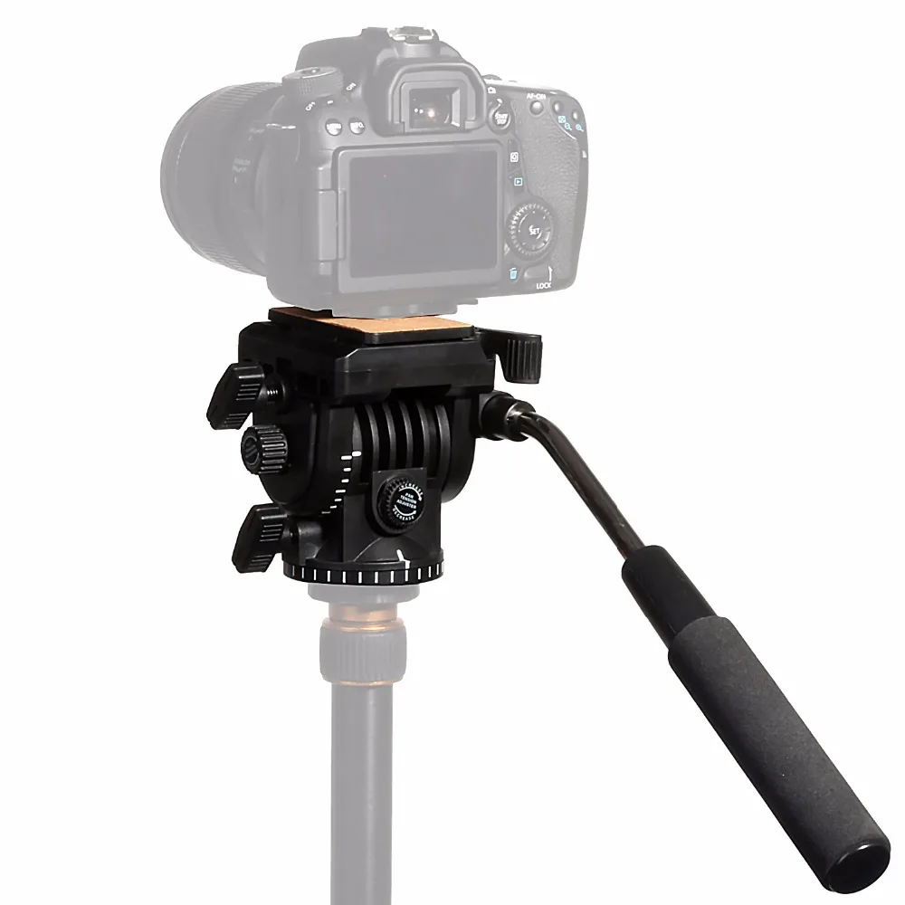 KINGJOY VT-1510 Cabeza de la Cacerola de la Cámara de Vídeo Trípode Acción Fluido de Arrastre para Canon Nikon Sony DSLR Cámara Videocámara de Disparo de la Filmación 1