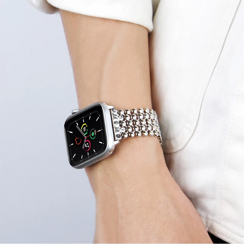 Banda de acero inoxidable para el Apple Watch de la Serie 6 se 5 4 3 2 1 38 MM 42 MM Correa de Repuesto Para el iwatch de 40 mm, de 44 mm de milanesa Accesorios 1