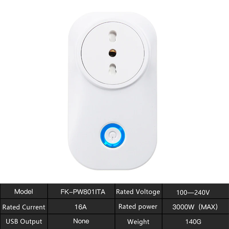 FrankEver Smart Plug 10A 16A Italia Chile Wifi Zócalo de Control de Voz de la Extensión de SockerGoogle Casa de Alexa Tuya la vida Inteligente 1