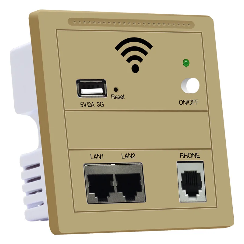 Router WiFi Smart Socket Muro Incrustado USB 3G Punto de Acceso Inalámbrico en el Panel de Pared del Repetidor de Control Remoto Inteligente 1