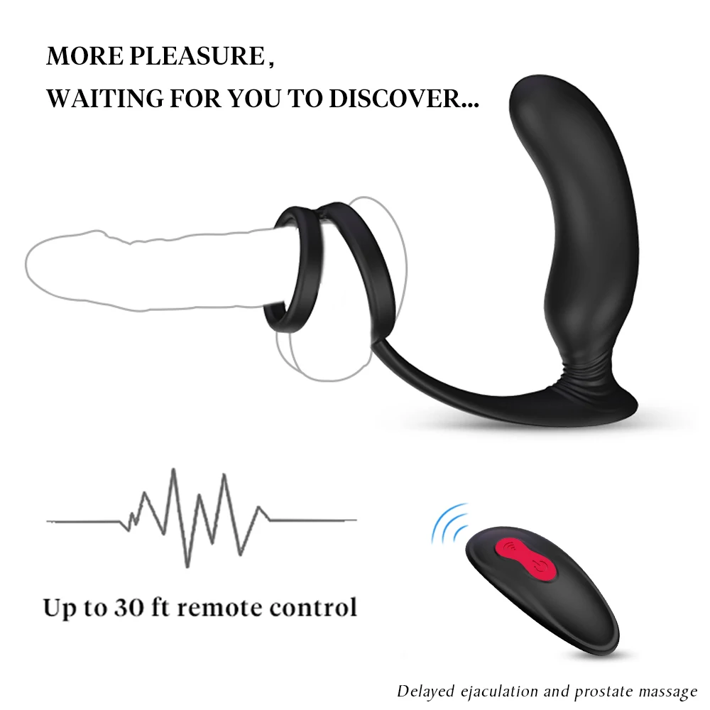 La próstata masculina ano plug vibrador de silicona masajeador de próstata butt plug retrasar la eyaculación masculina anillo de juguete 1