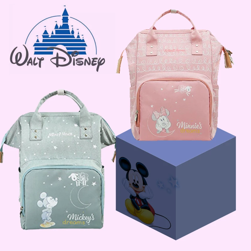 Original de Disney, Bolsas de Pañales de Mickey Mouse Impermeable Mochila de Bebé Bolsa para la Mamá de la Maternidad para el Cuidado del Bebé de la Mamá de Pañales Bolsa de Bolsa de Viaje 1