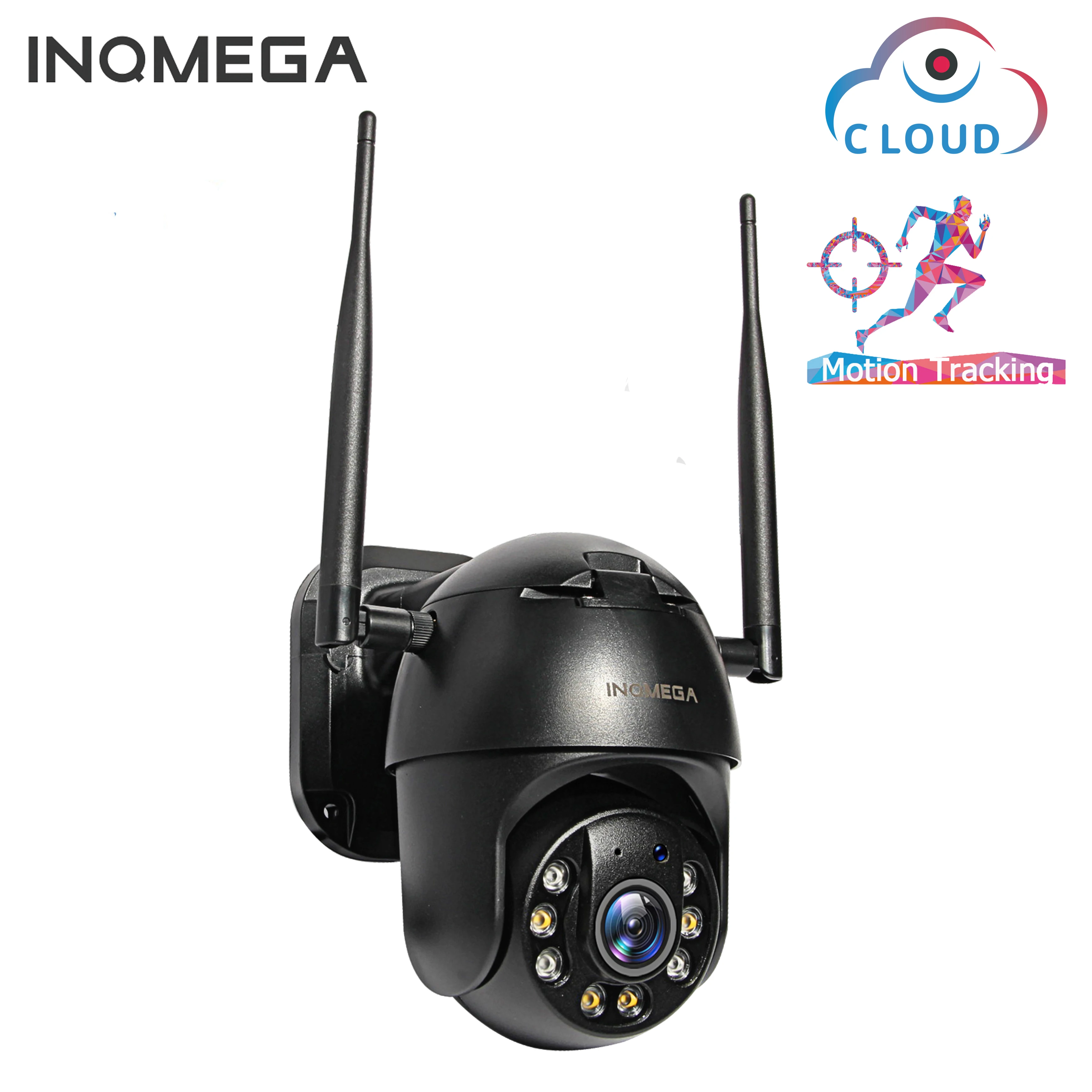 INQMEGA 1080P PTZ Cámara IP Inalámbrica de Seguimiento Automático Impermeable al aire libre de Zoom Digital de 4X de Velocidad de Cúpula de 1 pulgada de Seguridad WiFi Cámara de CCTV 1