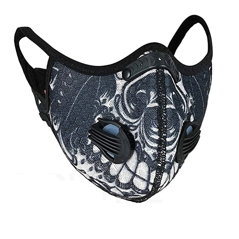 Cráneo de Impresión de la cara de la Máscara de Respiración de Filtro a prueba de Viento Y Mantener Caliente Máscara de Deportes al aire libre de la Máscara 1