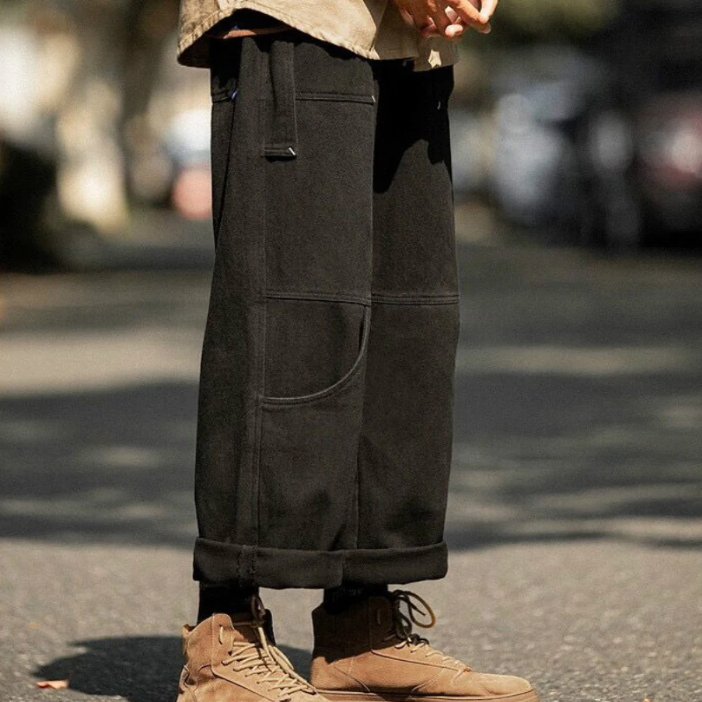 Los Hombres de la moda de la Cintura Suave Tobillo Corbata de Lazo Suelto Multi-Bolsillo de los Pantalones de los Pantalones perfectos regalos para hombres 1